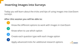 Userzoom Project Tutorial UserZoom Education Series - Tips & Tricks: Inserting images into ...