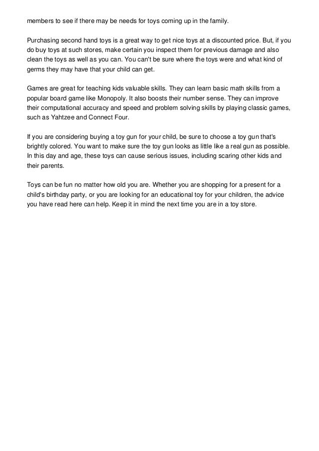 second hand toy store