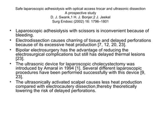 Electrodissection Tips & Tricks in Laparoscopic Adhesiolysis | PPT