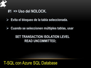 T-SQL con Azure SQL Database
 