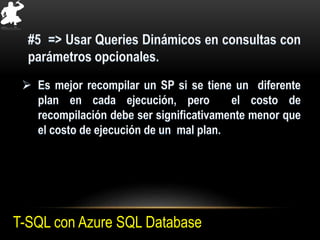 T-SQL con Azure SQL Database
 