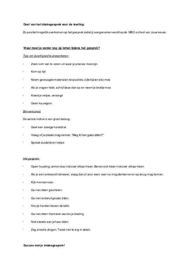 Tips voorbereiding intakegesprekken