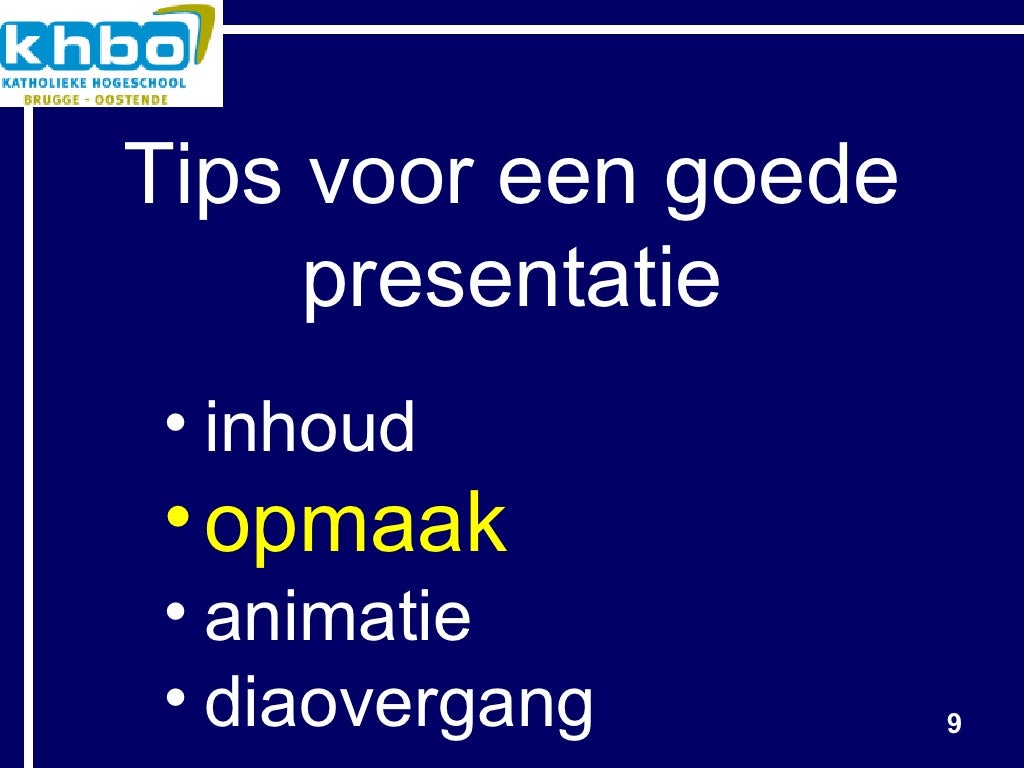 Tips Voor Een Goede Presentatie