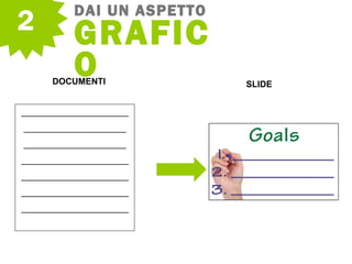 2 DAI UN ASPETTO
GRAFIC
O
______________________
_____________________
_____________________
______________________
______________________
______________________
______________________
DOCUMENTI SLIDE
 