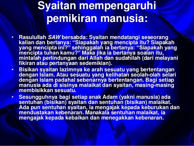 Tipudaya syaitan ke atas umat islam