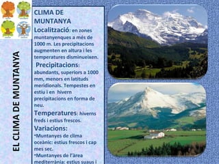 Tipus de climes a espanya