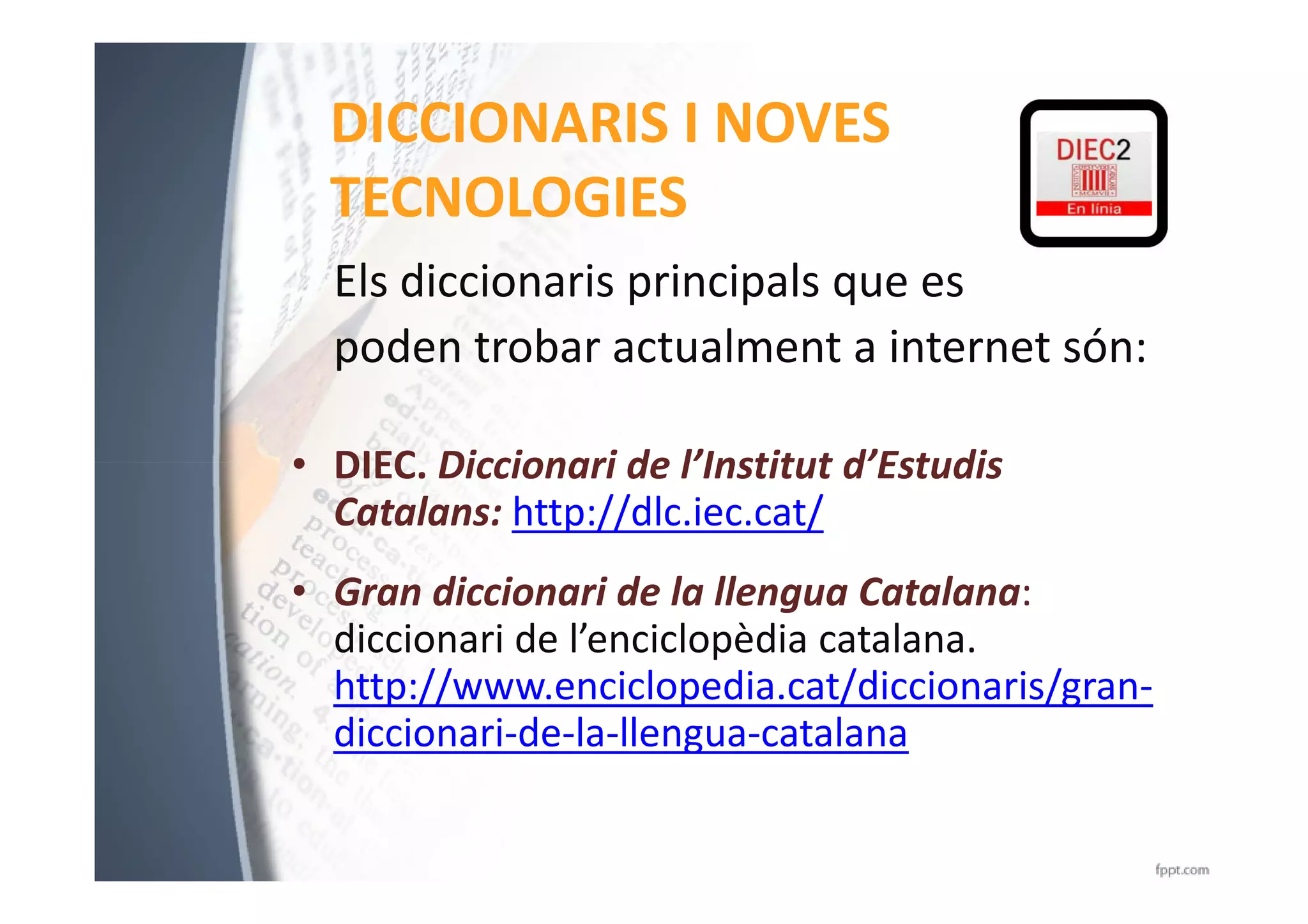 Tipus De Diccionaris PDF