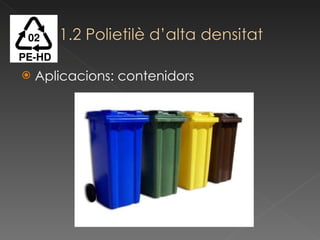 Aplicacions: contenidors 