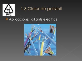 Aplicacions:  aïllants elèctrics 