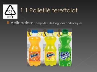 Aplicacions:  ampolles  de begudes carbòniques  