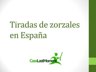 Tiradas de zorzales
en España
 