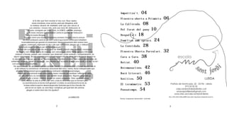 2 3
E d i -
t o r i a l
G E N E R
2 0 1 4
Ja fa dies que hem encetat el nou curs. Nous reptes,
noves iniciatives, nous somnis, però per desgràcia, amb
la mateixa situació de retallades amb què vam tancar el
curs anterior, i encara més, amb una nova llei d’educació, la
ja prou coneguda per totes i tots, la LOMCE, que ens amenaça
amb noves mesures que atempten contra la qualitat de l’educació i
contra la nostra llengua.
Tot i que vivim una situació d’incertesa constant, l’escola i tota la comuni-
tat tirem endavant i amb els qui som i amb el que tenim, continuem treballant
incansablement per garantir el creixement i desenvolupament dels nostres nens
i nenes, continuem repensant el dia a dia que compartim plegats per a millorar i
construint noves iniciatives per tal d’anar avançant.
Al final del curs passat, tant des de la junta de l’AMPA, a través dels monitors i monitores
de migdia, com des de l’equip de mestres, vam valorar que caldria vetllar per una millor con-
vivència a l’escola, perquè vam constatar que observem certes actituds i comportaments, en
alguns nens i nenes, de poc respecte i poca empatia envers els i les altres. Val a dir que la situació no
és alarmant, però encara que des de l’escola procurem i vetllem el treball dels valors democràtics, de
solidaritat, respecte, treball en equip, etc., ens adonem que no tenim el tema prou resolt, o si més no tal i
com ens agradaria a nosaltres.
Per aquest motiu, un dels eixos transversals que l’escola s’ha proposat com a fita per aquest curs és
el de millorar la convivència i el benestar emocional dels nens i nenes, factor indispensable que
afavoreix el creixement personal positiu i la motivació vers els aprenentatges.
Hem creat una comissió mixta entre pares, mares i mestres per analitzar i reflexionar sobre
tot allò referent a la convivència i per establir noves actuacions. Algunes propostes ja
s’estan duent a terme i d’altres encara les estem preparant. Totes aquestes actua-
cions afecten la vida al centre i, per tant, a tota la comunitat que en formem part.
La convivència és un terme molt general i, si volem, la convivència ho és tot, és
la base sobre la qual es desenvolupa tota l’activitat que hi ha a l’escola. Per
això és tot un repte, un camí llarg i complicat, pel qual hem de caminar
plegats si volem tenir èxit. Ens ajudem?
LA DIRECCIÓ
Ampatitza’t. 04
Finestra oberta a Primària 06
La Cullerada. 08
Pel forat del pany 10
Despulla’t 18
Famílies amb opinió. 24
La Convidada. 28
Finestra Oberta Parvulari. 32
Cara a Cara. 38
Retrat. 40
Recomanacions. 42
Racó Literari. 46
Notíties. 50
El termòmetre. 53
Passatemps. 54
Partida de Montcada, 22 - 25196 - Lleida
973 24 50 32
ceip-santjordi-lleida@xtec.cat
ampasjordilleida@gmail.com
www.xtec.es/ceip-santjordi-lleida
Disseny i maquetació: Iolanda Sebé - Jordi Sebé
DL:L-1653-2010. Edita AMPA Sant Jordi. Imprimeix: Impremta Coso S.L.
 
