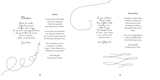 48 49
L’hivern
L’hivern ha arribat,
el fred ha començat
i les flors s’han amagat.
La neu de les muntanyes ha baixat
i els carrers blancs ha deixat.
Torrons menjarem
i gelats enrere deixarem
Joana Farré
La neu
La neu cruix com la rialla
sota el peu enjogassat
i feliç de la quitxalla
que cap pena no ha tastat.
La neu cruix com un gemec,
sota el peu de l’home trist
que té el front marcat amb séc
de dolor, pel mal que ha vist.
No és capriciosa, la neu
si gemega i riu alhora;
és que té el pes, damunt seu,
d’algú que riu i que plora
Joana Raspall
Poemes per tot l’any
La vida de l’hivern
l’hivern és fred,
Quan el febrer arriba
està ple de neu i
tothom hi juga.
Tots abrigats surten
al carrer i quan tornen
a casa davant de la
xemeneia estem.
Aroa Gallego (3r)
Carnestoltes
ha arribat el carnestoltes
i el febrer s’ha disfressat.
s’ha posat una carota
de marçot esvalotat i;
s’ha guarnit amb vels de
pluja,
-com si fos el maig mateix-
i amb una faldilla llarga
feta de tardor que creix.
Joana Raspall
Poemes per tot l’any
 