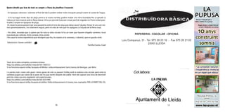 16 17
Quatre detalls que hem de tenir en compte a l’hora de planificar l’excursió:
- En èpoques caloroses i sobretot al final del dia hi podem trobar molts mosquits perquè estem al costat de l’aigua.
- Si hi ha hagut molts dies de pluja previs a la nostra sortida, podem trobar una riera inundada fins al genolls (a
l’altura on hem marcat amb la fletxa blava). Hi ha un pont de fusta per creuar però de vegades no l’hem trobat prac-
ticable. Compte en èpoques de pluja.
Al creuar la pressa passem per una passarel·la amb el terra de reixa que deixa veure l’alçada. Potser té uns vuit me-
tres aproximadament, i és totalment segura, però no està de més que ho sapigueu (a l’alçada de la fletxa rosa).
- Per últim, recordar que si optem per fer tota la volta circular hi ha un tram que haurem d’agafar carretera local
transitada per vehicles. Amb compte. (línia verda)
I fins aquí la nostra experiència que desitgem que feu, ho repetiu si la coneixeu, i sobretot, que en gaudiu molt.
Salutacions i bones sortides!
Família Cuesta- Cajal
Track de la volta completa, carretera inclosa:
http://es.wikiloc.com/wikiloc/view.do?id=1605721
Si no funciona aquest enllaç busqueu al Wikiloc: volta embassament Sant Llorenç de Montgai., per Mirlo
I si porteu nois i noies més grans i teniu ganes de més us passem l’enllaç amb la mateixa ruta circular però evita la
carretera pujant per sobre de la paret de l’os que tenim després del poble. Hem de superar una mica de desnivell
però les vistes que ens regalarem són espectaculars.
http://es.wikiloc.com/wikiloc/view.do?id=4251940
Si no funciona aquest enllaç busqueu al wikiloc:Volta embassament st Llorenç mes copmplta. PER LA PARET DEL OS,
 