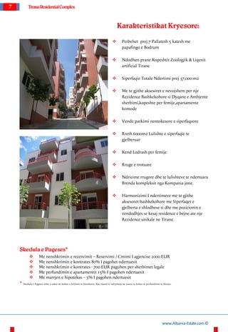 Apartamente per shitje ne Tirane. Tirana Residential Complex
