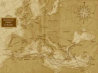 la defensa del senyor, la dama i els indefensosTirant lo Blanc va ser escrit per Joanot Martorell entre 1460 i 1468, any de la seva mort. Martorell va dedicar el Tirant a l’infant Ferran de Portugal. Sembla que el manuscrit de l’obra va passar a mans de Marti Joan de Galba, que el va preparar per a la impremta. La novella va veure la llum a Valencia el 20 de novembre de 1490.