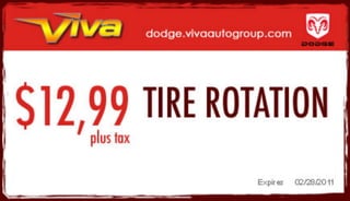 Tire Rotation Service Special – Viva Dodge Chrysler Jeep El Paso TX
