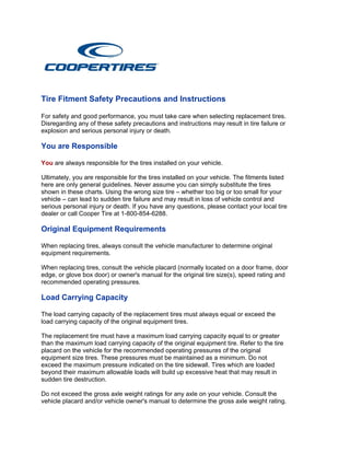 Tire fitment safety PDF