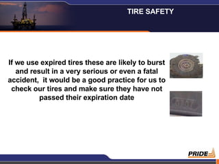 If we use expired tires these are likely to burst and result in a very serious or even a fatal accident,  it would be a good practice for us to check our tires and make sure they have not passed their expiration date TIRE SAFETY  