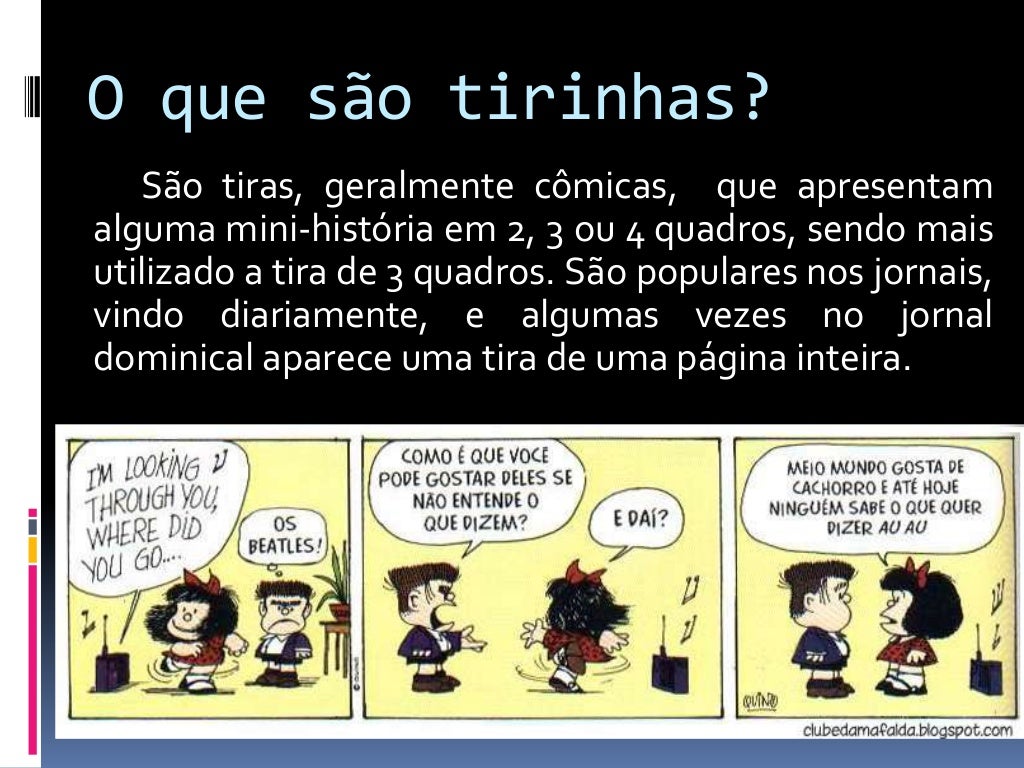 O Que é Tirinhas - BINKEDU
