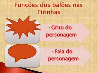 •Grito do
personagem
•Fala do
personagem
 