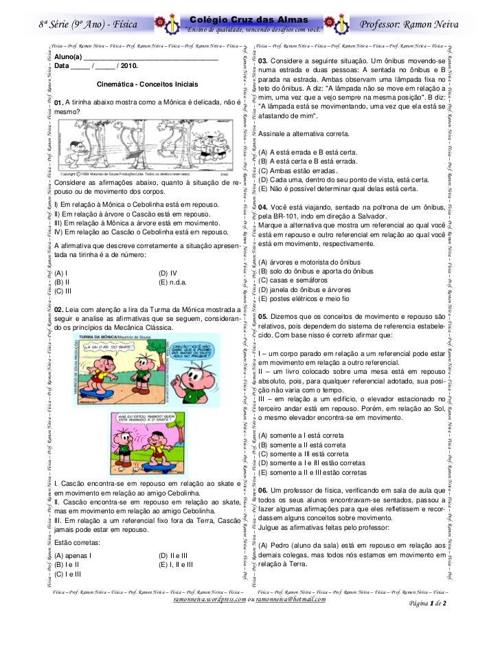 exercicios fisica cinematica 9 ano exercicios fisica cinematica 9 ano