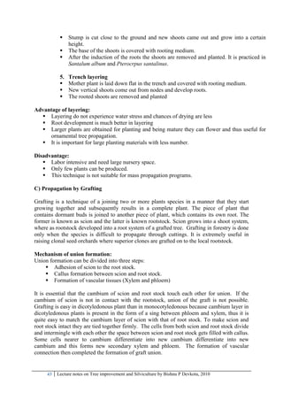 Tree Improvement Notes.pdf Tree Improvement and Silviculture iof | PDF