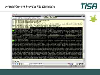 Android Content Provider File Disclosure
 