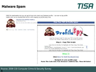 Malware Spam




Source: 2008 CSI Computer Crime & Security Survey
5
 