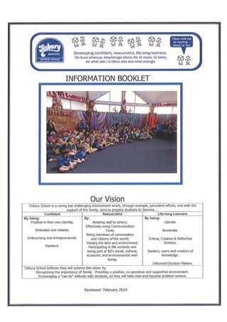 Tisbury school information booklet