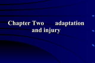 Chapter Two  adaptation and injury 