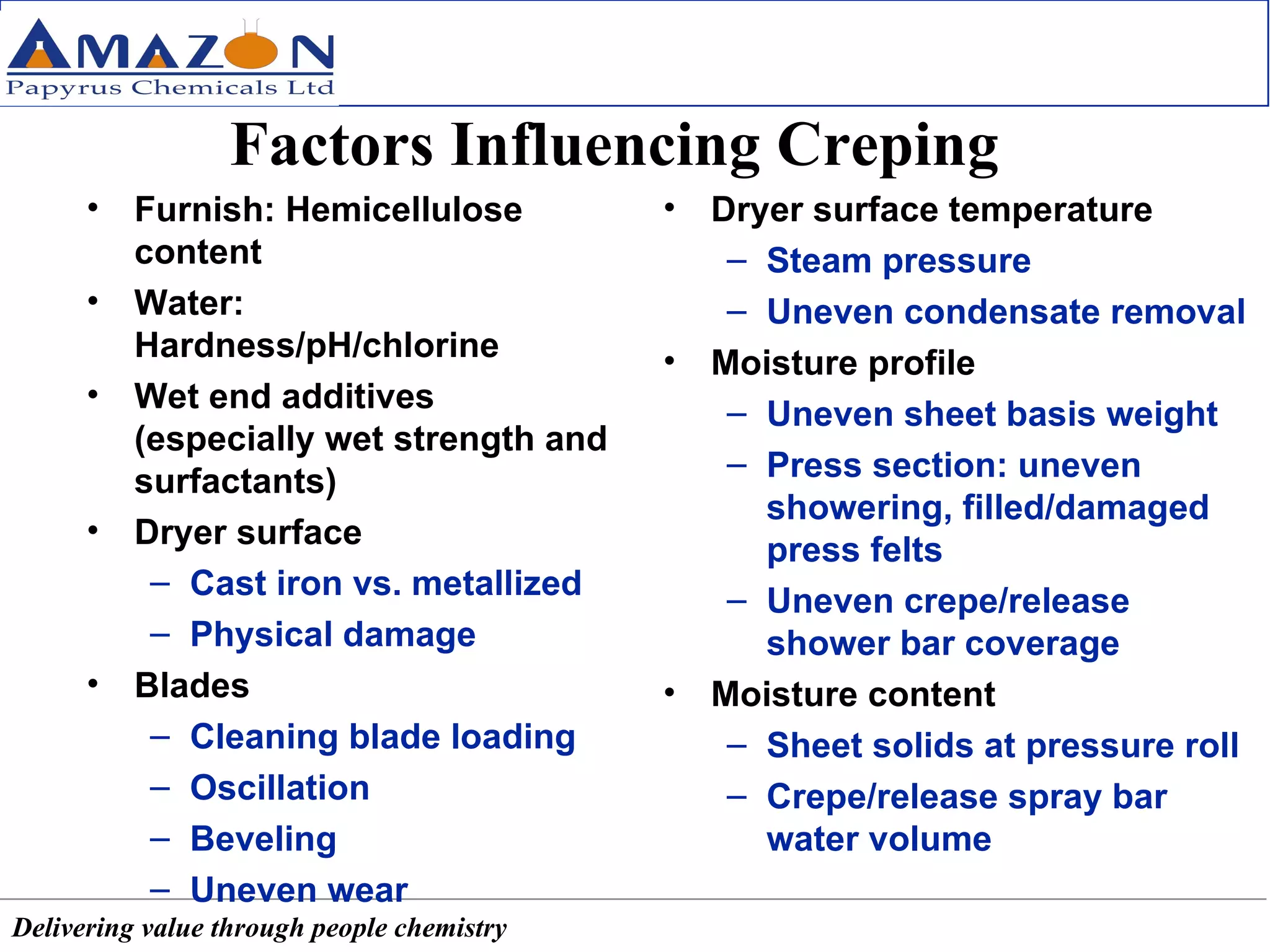 Tissue creping training | PPT