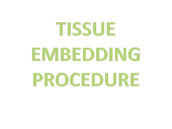 Tissue Embedding Procedure