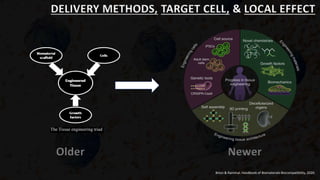 DELIVERY METHODS, TARGET CELL, & LOCAL EFFECT
Brion & Rammal. Handbook of Biomaterials Biocompatibility, 2020.
Older Newer
 