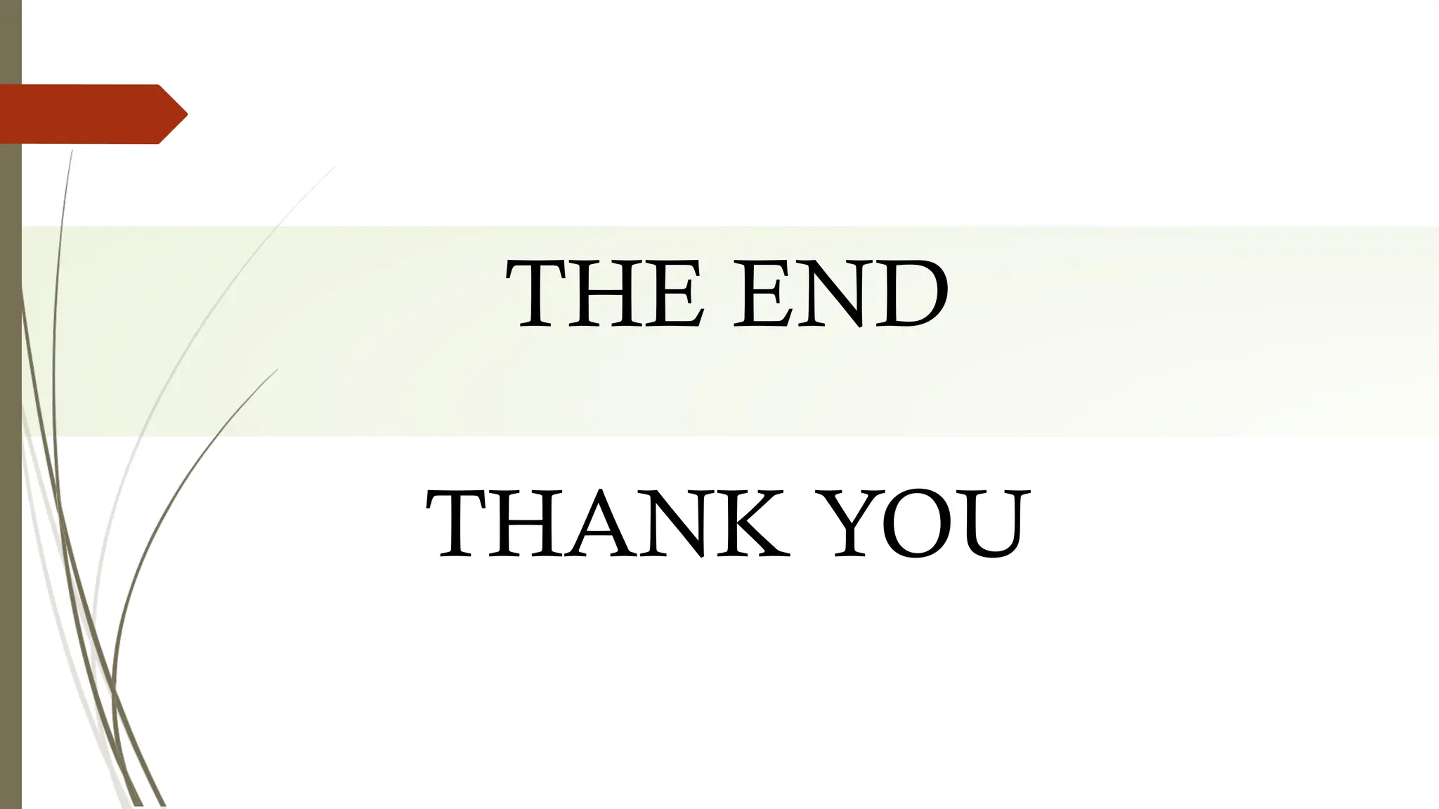 THE END
THANK YOU
 