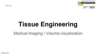 Tissue Engineering
Medical Imaging / Volume visualization
September 2014
Part Two
 