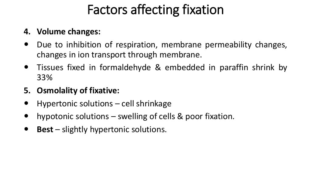 Tissue Fixation Histopathology