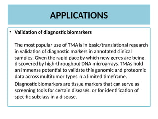 Comprehensive Overview of Tissue Microarray Technology in Pathology | PPTX