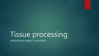 Tissue processing
PRESENTED BY ANIKET CHOUDHARY
 