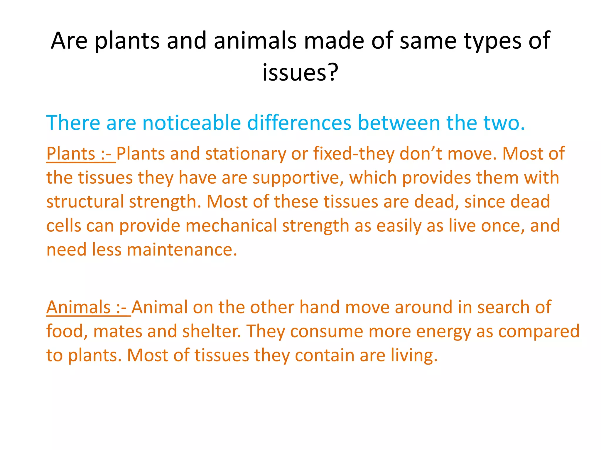 Plants and Animals Tissues | PPTX