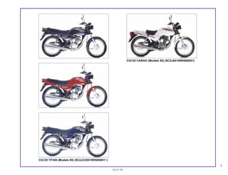 1
05.07.99
CG125 CARGO (Modelo 95) (9C2JA010RRS80001)
CG125 TITAN (Modelo 95) (9C2JC2501RRS00001~)
 
