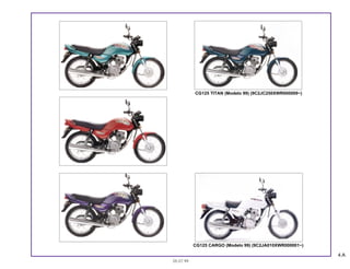 4.A
05.07.99
CG125 TITAN (Modelo 99) (9C2JC250XWR000009~)
CG125 CARGO (Modelo 99) (9C2JA010XWR000001~)
 