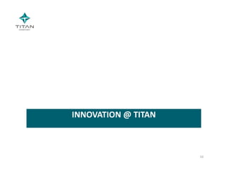 INNOVATION @ TITAN
10
 