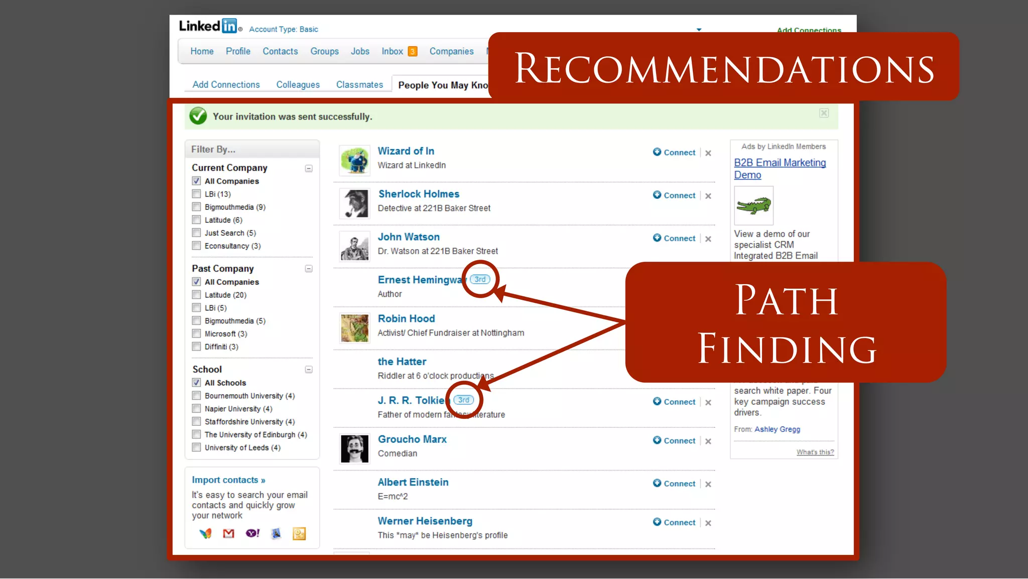 Recommendations




        Path
      Finding
 