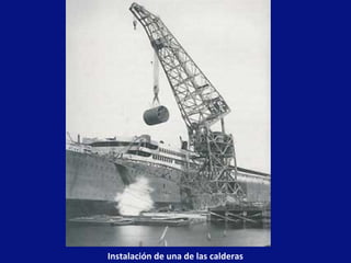 Instalación de una de las calderas
 