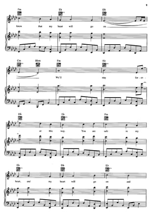 Titanic para piano partituras