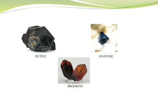 ANATASE
BROOKITE
RUTILE
 