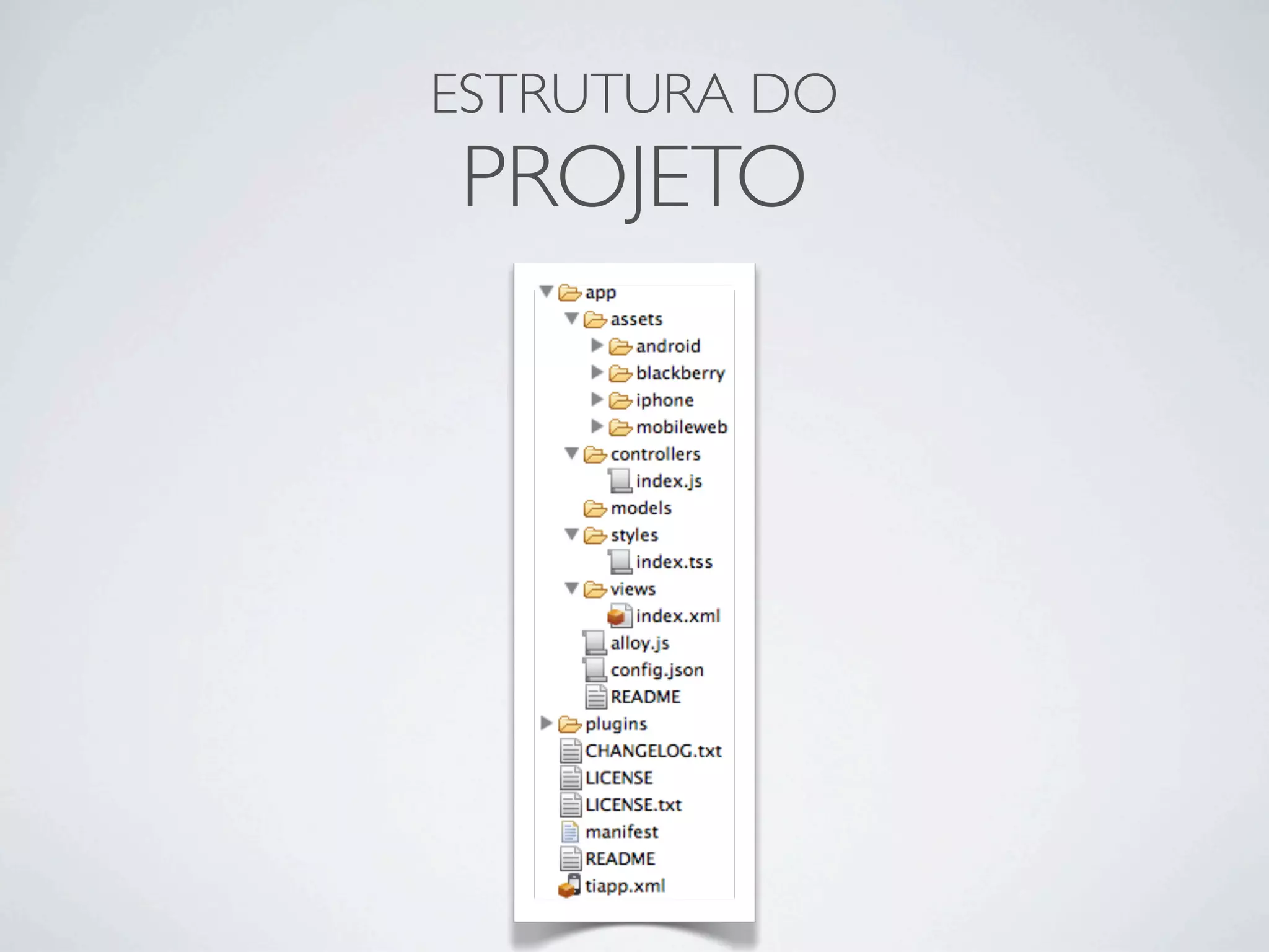 ESTRUTURA DO
PROJETO
 
