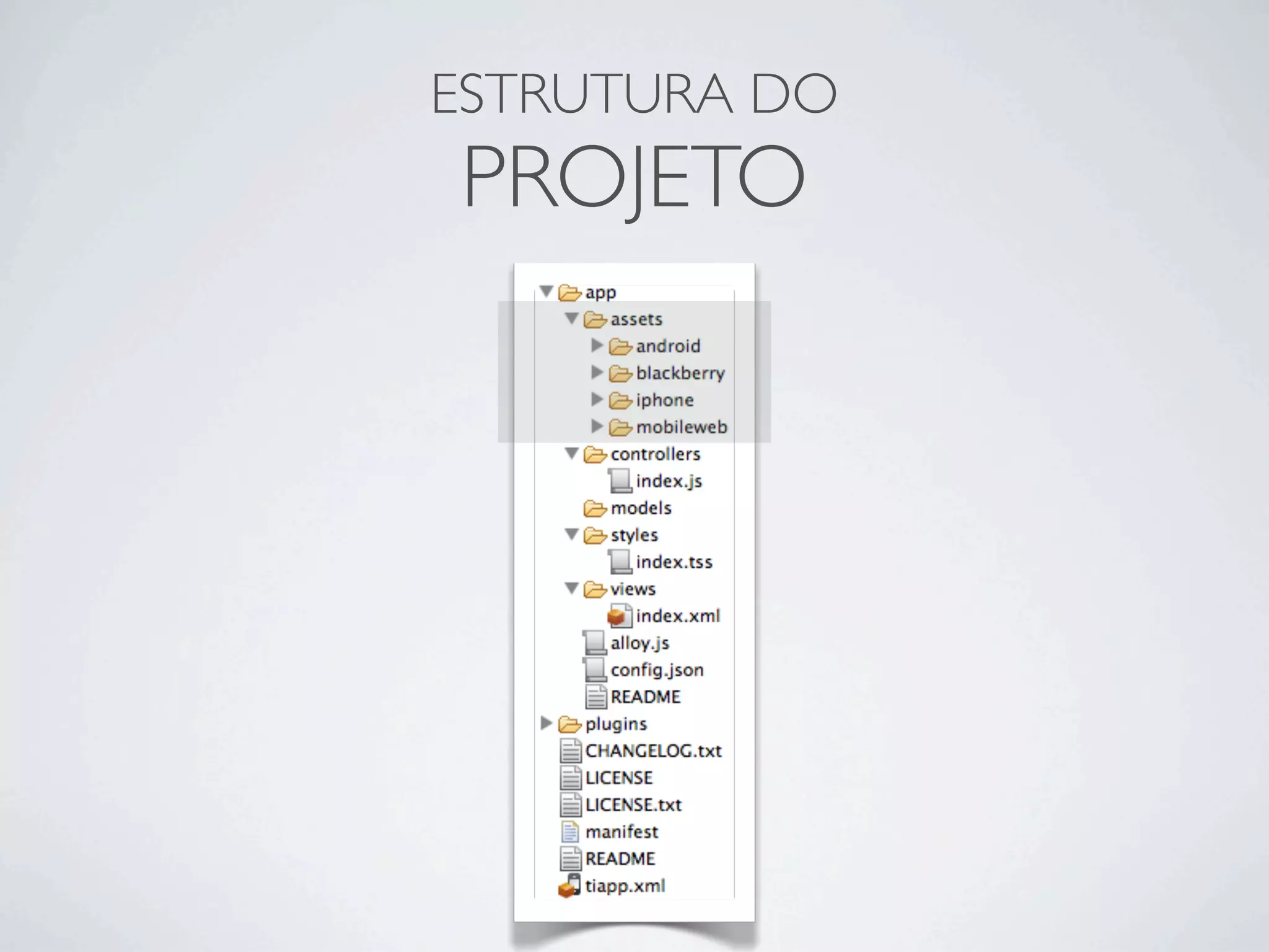 ESTRUTURA DO
PROJETO
 