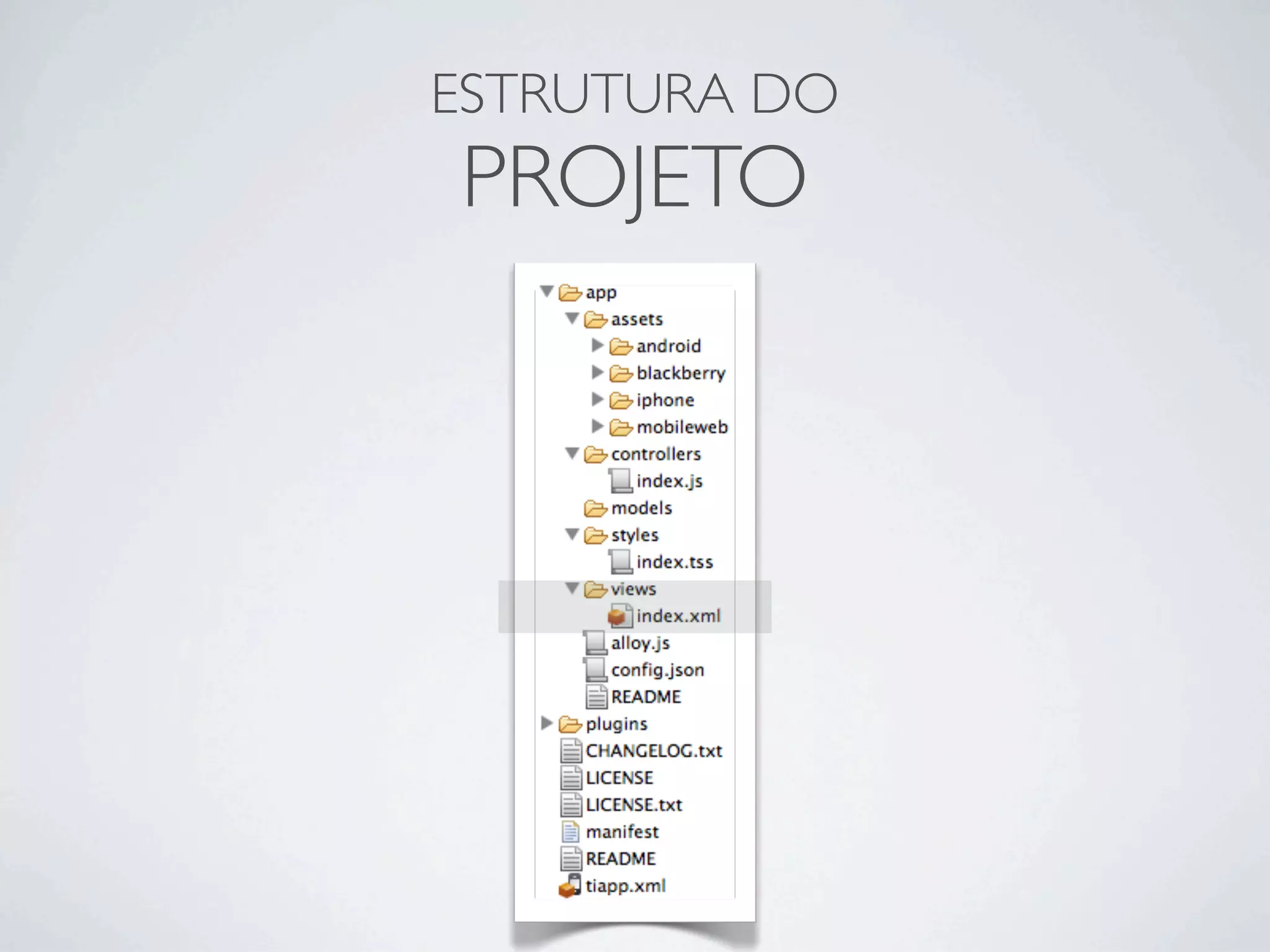 ESTRUTURA DO
PROJETO
 